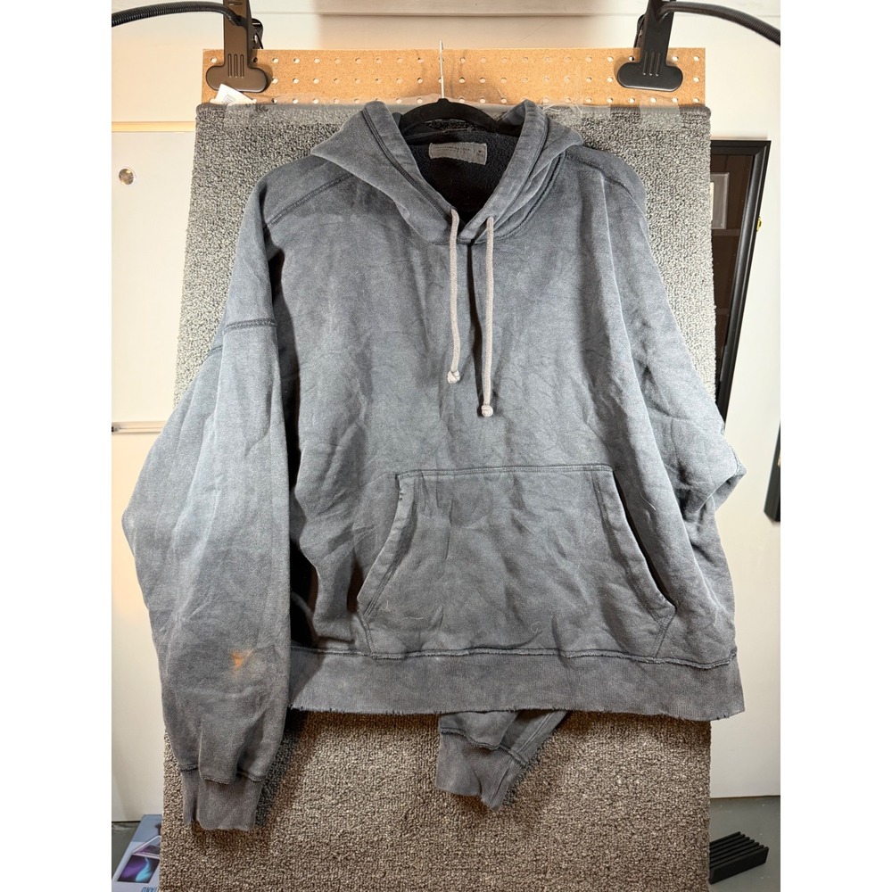 Abercrombie & Fitch Cropped Hoodie Women M Gray Soft A&F Essentials Pullover